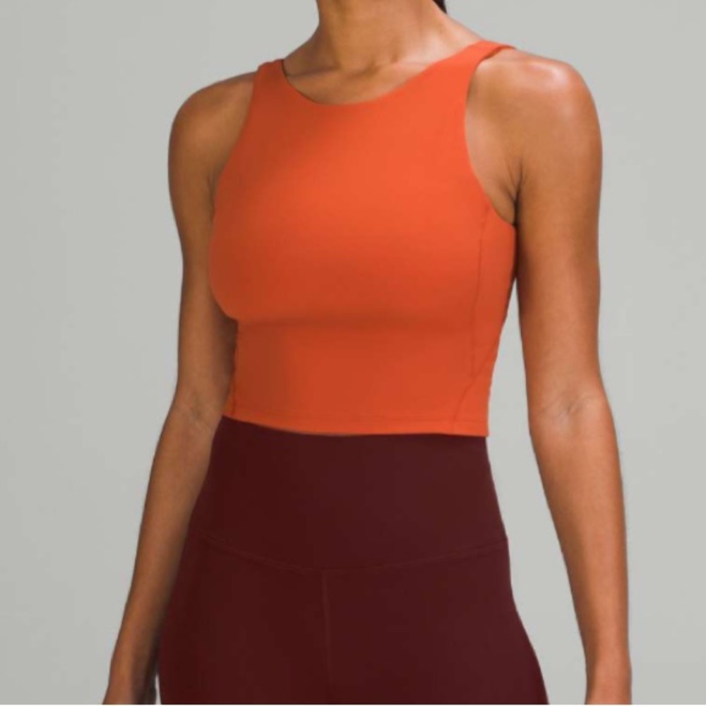LULULEMON ALIGN high neck tank top canyon orange sz 2